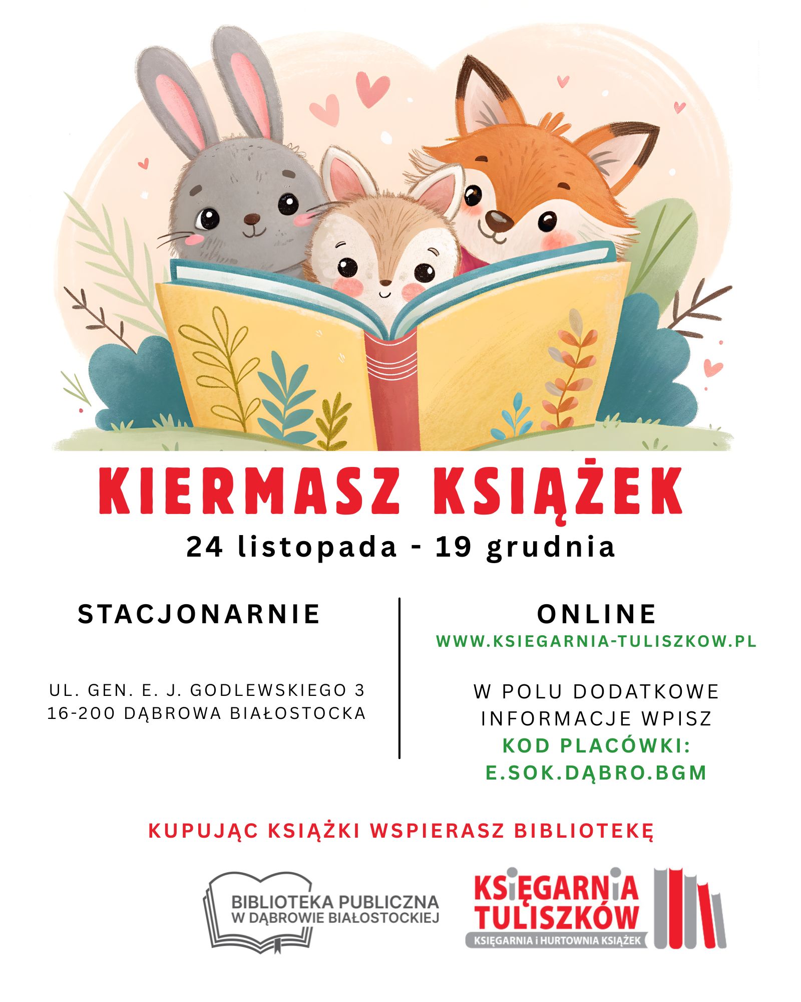 Biblioteka Zaprasza na V Kiermasz Książek we Współpracy z Tuliszkowem