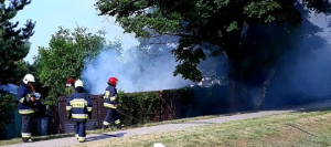 NA SYGNALE: Pożar na ogródkach działkowych w trakcie ćwiczeń [Zdjęcia]