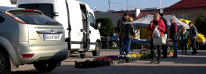 Wtorkowy rynek w Dąbrowie Białostockiej [Film]