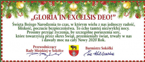 Życzenia Bożonarodzeniowe od Burmistrz Sokółki