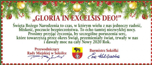 Życzenia Bożonarodzeniowe od Burmistrz Sokółki