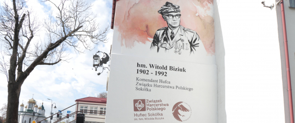 Harcmistrz Witold Biziuk został uwieczniony na nowym muralu w Sok&oacute;łce [Film,Zdjęcia]