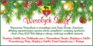 Życzenia Bożonarodzeniowe od Burmistrz Sokółki i Przewodniczącego Rady Miejskiej w Sokółce