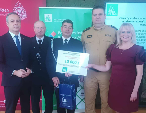 Jednostka OSP KSRG Stara Kamionka odebrała dofinansowanie  z KRUS!