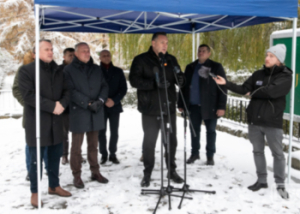 Konferencja prasowa starosty sokólskiego. 