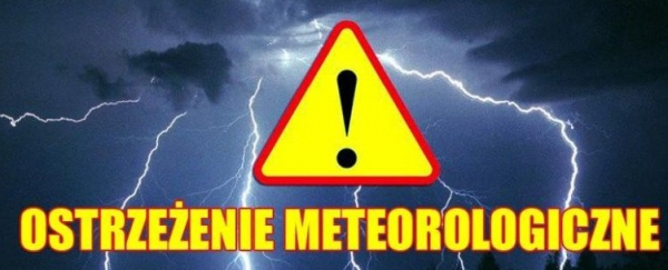 Ostrzeżenie meteo: Możliwe burze z gradem po godz. 15:00