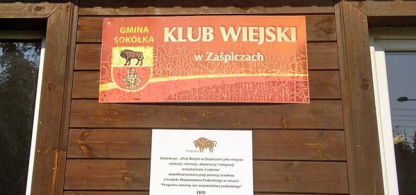 Modernizacja budynku Klubu Wiejskiego w Zaśpiczach