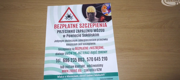 Bezpłatne szczepienia przeciwko zapaleniu mózgu dla mieszkańców powiatu sokólskiego [Film, Zdjęcia]