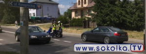 NA SYGNALE: Zderzenie motocyklisty z rowerzystą [Zdjęcia]