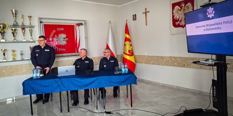 Sokólscy policjanci podsumowali stan bezpieczeństwa w powiecie sokólskim w 2025 roku i podzielili się planami na bieżący rok