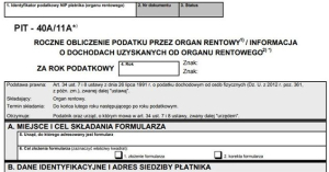 Emeryci i renciści otrzymają PIT-40A lub PIT-11A. Sprawdź, czy musisz złożyć zeznanie
