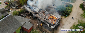 NA SYGNALE: Pożar obory w miejscowości Miejskie Nowiny [Zdjęcie]