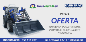 Sklep TwojaZagroda.pl zachęca klientów do skorzystania z promocji na ciągniki marki Farmtrac i ładowacze Metal-Fach T229