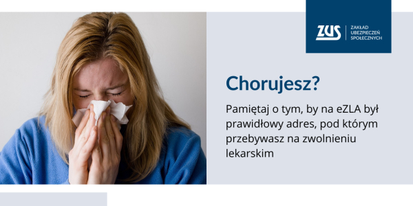Pamiętaj o prawidłowym adresie na zwolnieniu lekarskim podczas choroby