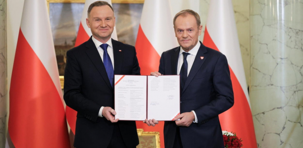 Prezydent Andrzej Duda powołał Donalda Tuska na premiera, a także ministrów jego rządu