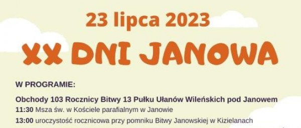 XX Dni Janowa [Plakat]