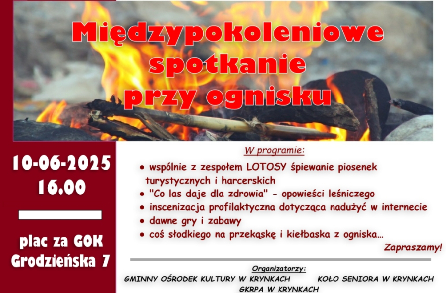 Międzypokoleniowe spotkanie przy ognisku – zaproszenie na wspólne popołudnie