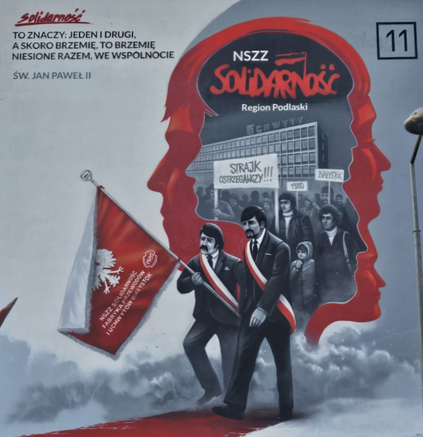 Powstanie Solidarności upamiętniono na muralu