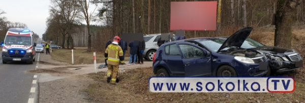 NA SYGNALE: Zderzenie trzech aut na wjeździe do Sokółki