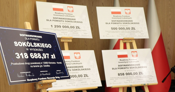 Konferecja prasowa w Starostwie Powiatowym w Sok&oacute;łce [Film]