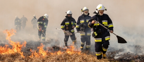 Zbiorka żywności dla Strażak&oacute;w walczących z pożarem [Plakat]