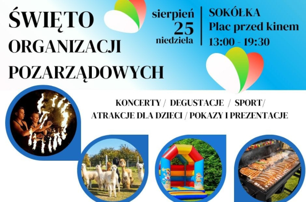 Święto Organizacji Pozarządowych 2024 w Sokółce – już w najbliższą niedzielę! [Plakat]