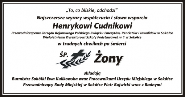 Najszczersze wyrazy wsp&oacute;łczucia i słowa wsparcia