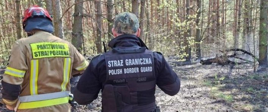 Pożar lasu w Wyzgach gwałtownie opanowany dzięki czujności Straży Granicznej