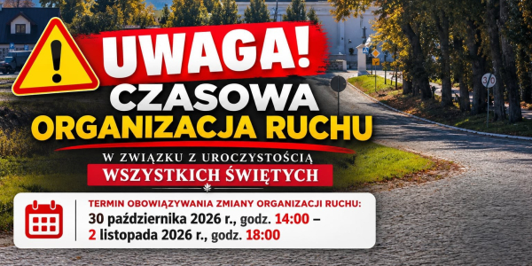 Czasowa zmiana organizacja ruchu na drodze powiatowej!
