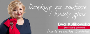 Podziękowania burmistrz Sokółki Ewy Kulikowskiej